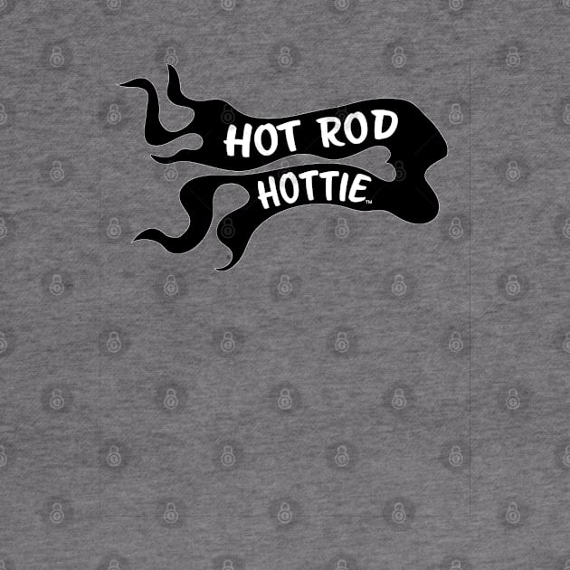 Hot Rod Hottie Flame Logo in Black and White by Morrissey OC